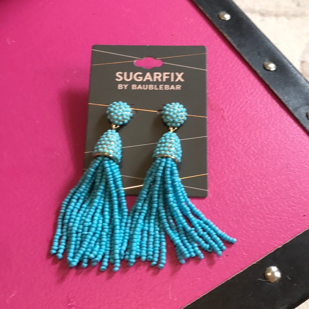 Sugarfix by Bauble Bar Blue Tassle Earrings